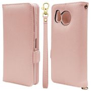 7778AS8BHSLPK [AQUOS sense8用 ケース カバー 手帳型 カード入れ スタンド機能 ハンドストラップ付き ライトピンク]
