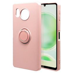 7790AS8TPRLPK [AQUOS sense8用 ケース カバー ソフトケース TPU スマホリング付き 落下防止 スタンド ライトピンク]
