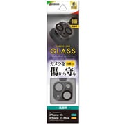 CR3944IP3617 [iPhone 15/15 Plus用 カメラレンズ保護ガラス アルミフレーム フレーム一体型 高透明 クリア 硬度10H ブラック]