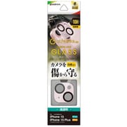 CR3953IP3617 [iPhone 15/15 Plus用 カメラレンズ保護ガラス アルミフレーム フレーム一体型 高透明 クリア ゴリラガラス採用 硬度10H ピンク]