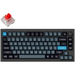 Q1 Pro QMK/VIA ワイヤレス カスタム・メカニカルキーボード ノブバージョン - RGB - US配列（テンキーレス）- 組み立て済み/カーボンブラック/Keychron K Pro スイッチ（ホットスワップ）赤軸 Q1P-M1-US