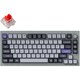 Q1 Pro QMK/VIA ワイヤレス カスタム・メカニカルキーボード ノブバージョン - RGB - US配列（テンキーレス）- 組み立て済み/シルバーグレー/Keychron K Pro スイッチ（ホットスワップ）赤軸 Q1P-N1-US