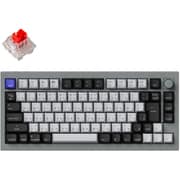 Q1 Pro QMK/VIA ワイヤレス カスタム・メカニカルキーボード ノブバージョン - RGB - JIS配列(テンキーレス)- 組み立て済み/シルバーグレー/Keychron K Pro スイッチ(ホットスワップ)赤軸 Q1P-N1-JIS