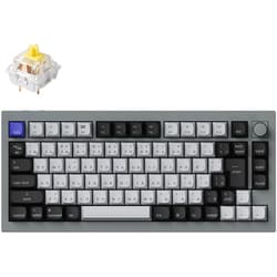 Q1 Pro QMK/VIA ワイヤレス カスタム・メカニカルキーボード ノブバージョン - RGB - JIS配列（テンキーレス）- 組み立て済み/シルバーグレー/Keychron K Pro スイッチ（ホットスワップ）バナナ軸 Q1P-N4-JIS