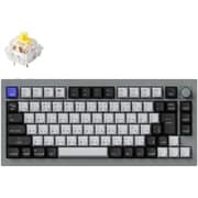 Q1 Pro QMK/VIA ワイヤレス カスタム・メカニカルキーボード ノブバージョン - RGB - JIS配列(テンキーレス)- 組み立て済み/シルバーグレー/Keychron K Pro スイッチ(ホットスワップ)バナナ軸 Q1P-N4-JIS