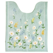 フルールブラン ロングトイレマット 約75×63cm グリーン
