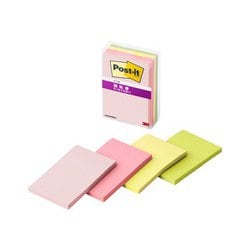 ポストイット（Post it）強粘着ノート付箋（ふせん）CYSマルチカラー4 656SS-MC-4N