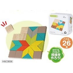 缶入り木のおもちゃ モザイクブロック