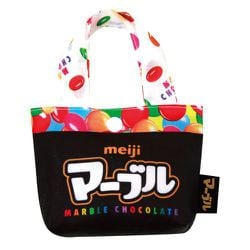 FAE267 お菓子パッケージ エコバッグ マーブルチョコレート BK [キャラクターグッズ]