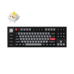 Q3 Pro 特別版 QMK/VIA ワイヤレス カスタム・メカニカルキーボード ノブバージョン-RGB-US配列（テンキーレス）- 組み立て済み/カーボンブラック/Keychron K Pro スイッチ（ホットスワップ）バナナ軸 Q3P-M4-US