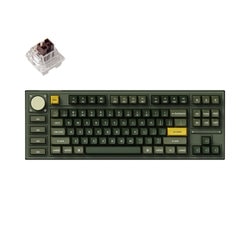 Q3 Pro 特別版 QMK/VIA ワイヤレス カスタム・メカニカルキーボード ノブバージョン-RGB-US配列（テンキーレス）- 組み立て済み/オリーブグリーン/Keychron K Pro スイッチ（ホットスワップ）茶軸 Q3P-W3-US