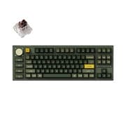 Q3 Pro 特別版 QMK/VIA ワイヤレス カスタム・メカニカルキーボード ノブバージョン-RGB-US配列(テンキーレス)- 組み立て済み/オリーブグリーン/Keychron K Pro スイッチ(ホットスワップ)茶軸 Q3P-W3-US