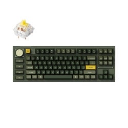 Q3 Pro 特別版 QMK/VIA ワイヤレス カスタム・メカニカルキーボード ノブバージョン-RGB-US配列（テンキーレス）- 組み立て済み/オリーブグリーン/Keychron K Pro スイッチ（ホットスワップ）バナナ軸 Q3P-W4-US