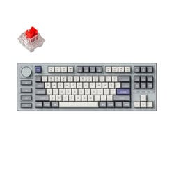 Q3 Pro 特別版 QMK/VIA ワイヤレス カスタム・メカニカルキーボード ノブバージョン-RGB-US配列（テンキーレス）- 組み立て済み/シルバーグレー/Keychron K Pro スイッチ（ホットスワップ）赤軸 Q3P-X1-US