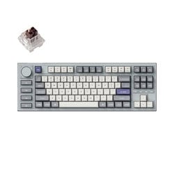 Q3 Pro 特別版 QMK/VIA ワイヤレス カスタム・メカニカルキーボード ノブバージョン-RGB-US配列（テンキーレス）- 組み立て済み/シルバーグレー/Keychron K Pro スイッチ（ホットスワップ）茶軸 Q3P-X3-US