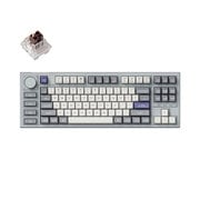Q3 Pro 特別版 QMK/VIA ワイヤレス カスタム・メカニカルキーボード ノブバージョン-RGB-US配列(テンキーレス)- 組み立て済み/シルバーグレー/Keychron K Pro スイッチ(ホットスワップ)茶軸 Q3P-X3-US