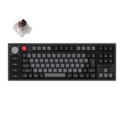 Q3 Pro 特別版 QMK/VIA ワイヤレス カスタム・メカニカルキーボード ノブバージョン-RGB-JIS配列（テンキーレス）- 組み立て済み/カーボンブラック/Keychron K Pro スイッチ（ホットスワップ）茶軸 Q3P-M3-JIS