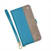 EL-PIX8P-TG [Google Pixel 8 Pro用 ケース 手帳型 ツートン スマホケース ターコイズ・グレージュ]
