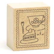 切手風はんこ 小 mizutama ケーキとお茶 351658