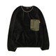 2327804 [アタタカフリースクルーネックT 19BLACK メンズ Lサイズ]