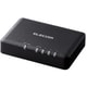 スイッチングハブ LAN ハブ 3ポート 1000/100/10Mbps AC電源 ファンレス 静音 省エネ機能 ブラック EHC-G03PA2-SB