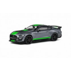 S4311504 1/43 シェルビー マスタング GT500 2020 グレー/グリーンストライプ [ダイキャストミニカー]