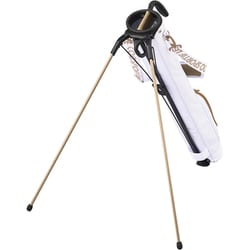 【美品】ルコック ゴルフ セルフスタンド クラブケース（ホワイト） le coq sportif GOLF 公式 ルコックスポルティフ ゴルフ セルフ
