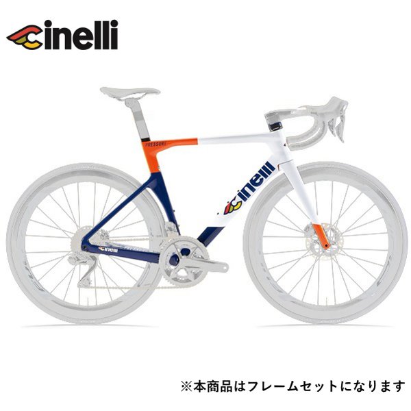 チネリ cinelli2010-1352-130 [ロードバイク PRESSURE プレッシャー フレームセット（ハンドル別売） カラー：トリプルホワイト サイズ：M]Ω