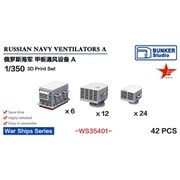 BSTWS35401 1/350 ロシア海軍 甲板ベンチレーターセット A [プラモデル用パーツ]