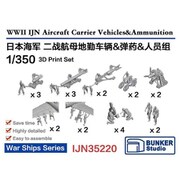 BSTIJN35220 1/350 日本海軍 空母甲板作業員 ＆弾薬＋運搬台車等セット [プラモデル用パーツ]