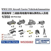 BSTWS35082 1/350 WW.II 米海軍 空母甲板作業員＆甲板車輌等セット [プラモデル用パーツ]
