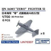 BSTIJN70307 1/700 日本海軍 零式艦上戦闘機 五二型 6機セット [プラモデル用パーツ]