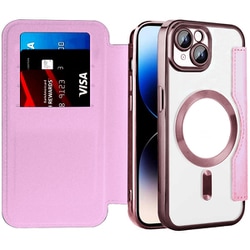 RM-15MGPL-PK [iPhone 15 Plus用 手帳型マグセーフ対応ケース ピンク]