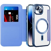 RM-15MGPL-SB [iPhone 15 Plus用 手帳型マグセーフ対応ケース シーブルー]