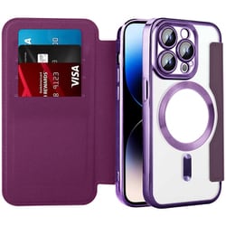 RM-15MGPR-PP [iPhone 15 Pro用 手帳型マグセーフ対応ケース パープル]