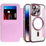 RM-15MGPM-PK [iPhone 15 Pro Max用 手帳型マグセーフ対応ケース ピンク]