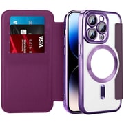 RM-15MGPM-PP [iPhone 15 Pro Max用 手帳型マグセーフ対応ケース パープル]