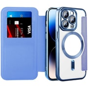 RM-15MGPM-SB [iPhone 15 Pro Max用 手帳型マグセーフ対応ケース シーブルー]