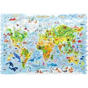 Kids World Map ～キッズ世界地図～ （43.1×29.7cm） [木製パズル]