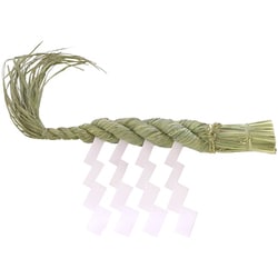 正月飾り しめ縄 1尺 白タレ 水引付 K-42116