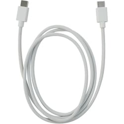 PD60W対応 TYPE-C-TYPE-C シリコン＋ナイロン充電通信ケーブル 1.0m 白 MTCS2310WH
