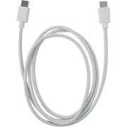 PD60W対応 TYPE-C-TYPE-C シリコン+ナイロン充電通信ケーブル 1.0m 白 MTCS2310WH