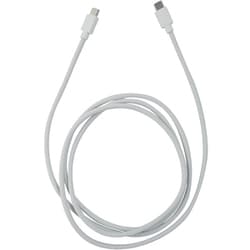 PD60W対応 TYPE-C-TYPE-C シリコン＋ナイロン充電通信ケーブル 1.5m 白 MTCS2315WH