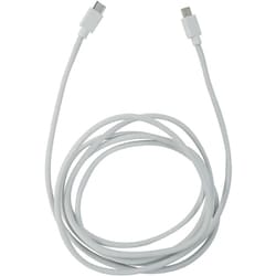 PD60W対応 TYPE-C-TYPE-C シリコン＋ナイロン充電通信ケーブル 2.0m 白 MTCS2320WH