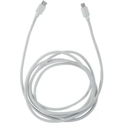 PD60W対応 TYPE-C-TYPE-C シリコン+ナイロン充電通信ケーブル 2.0m 白 MTCS2320WH