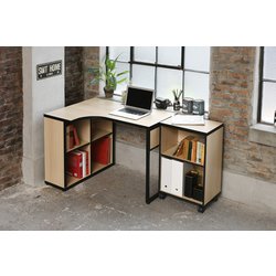 YAMAZEN コーナーデスク ノピア　NOPE-C1045 システムデスク YAMAZEN ヤマゼンコーナーデスクNOPE-C1045(WN/BK) ウッド