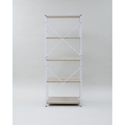 ウッドシェルフMWS-16645(AWH/MWH) 楽天市場】ラック キッチンラック 木製棚板 5段 幅85.5/65 奥行