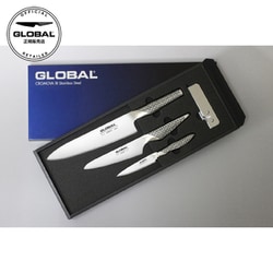 GLOBAL 20㎝牛刀&13㎝ペティナイフセット GLOBAL/グローバル 牛刀20cm＋ペティ13cmセット（シャープナー