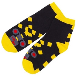 PSK-2011 [TETSUDO SMILE SOCKS 靴下 おとな用 22～24cm 踏切 黒]