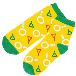 PSK-2015 [TETSUDO SMILE SOCKS 靴下 おとな用 22～24cm つり革]